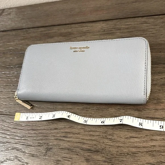EUC [kate spade] Powder Light Blue Continental Zip-Around Long Wallet - Picture 9 of 14